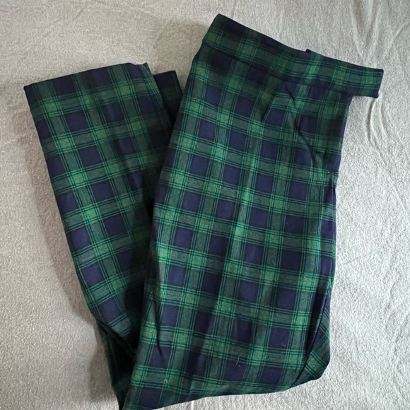 Vineyard Vines Pants - Like New Vineyard Vines Womens Ankle Pants Blue Green Plaid Wool Blend Size 10